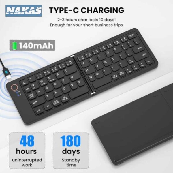 Folding Pocket Bluetooth Keyboard